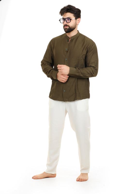 Set Kattan (Olive Brown + White)