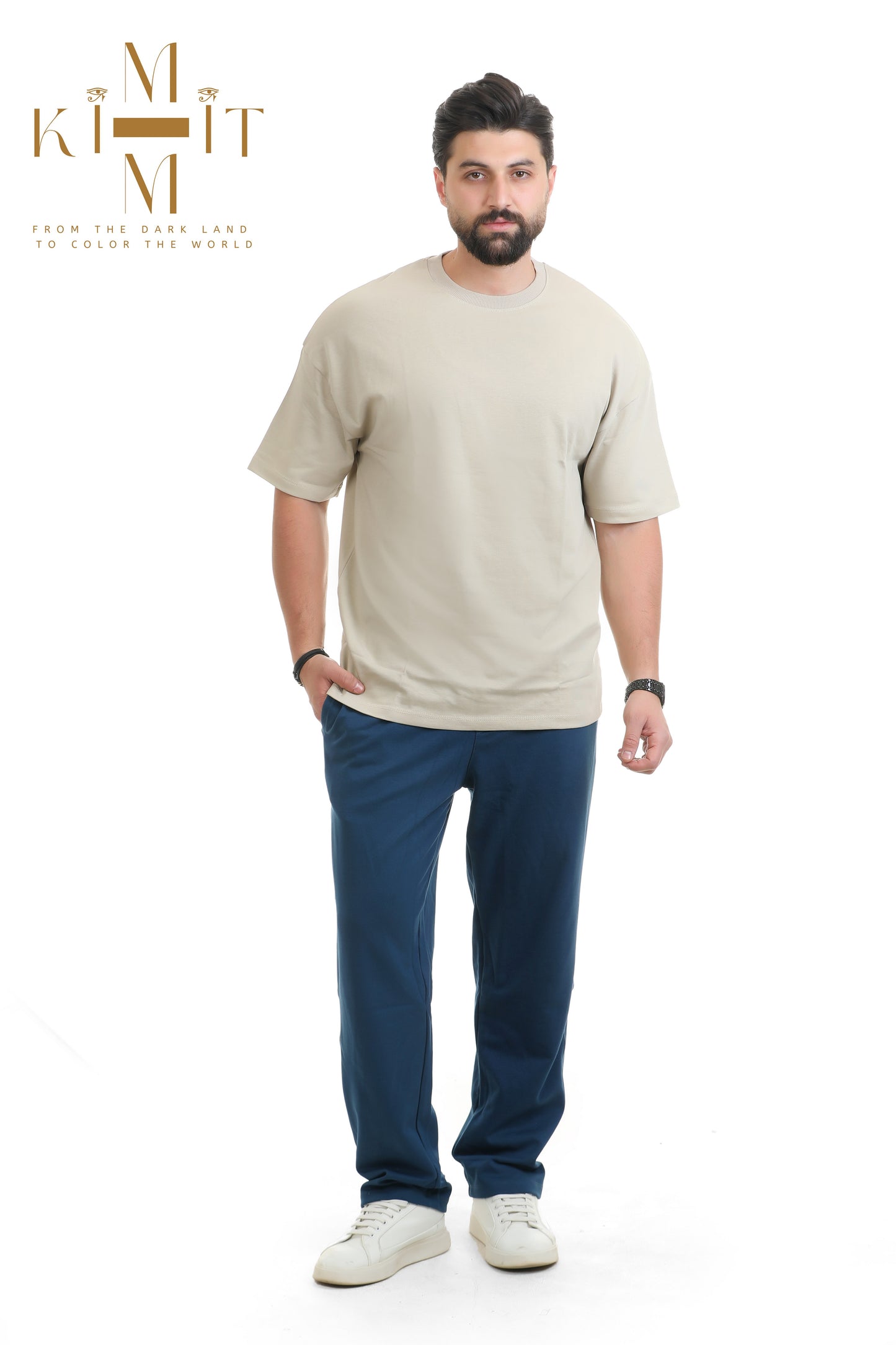 Set Plain (Off White Cream + Navy)