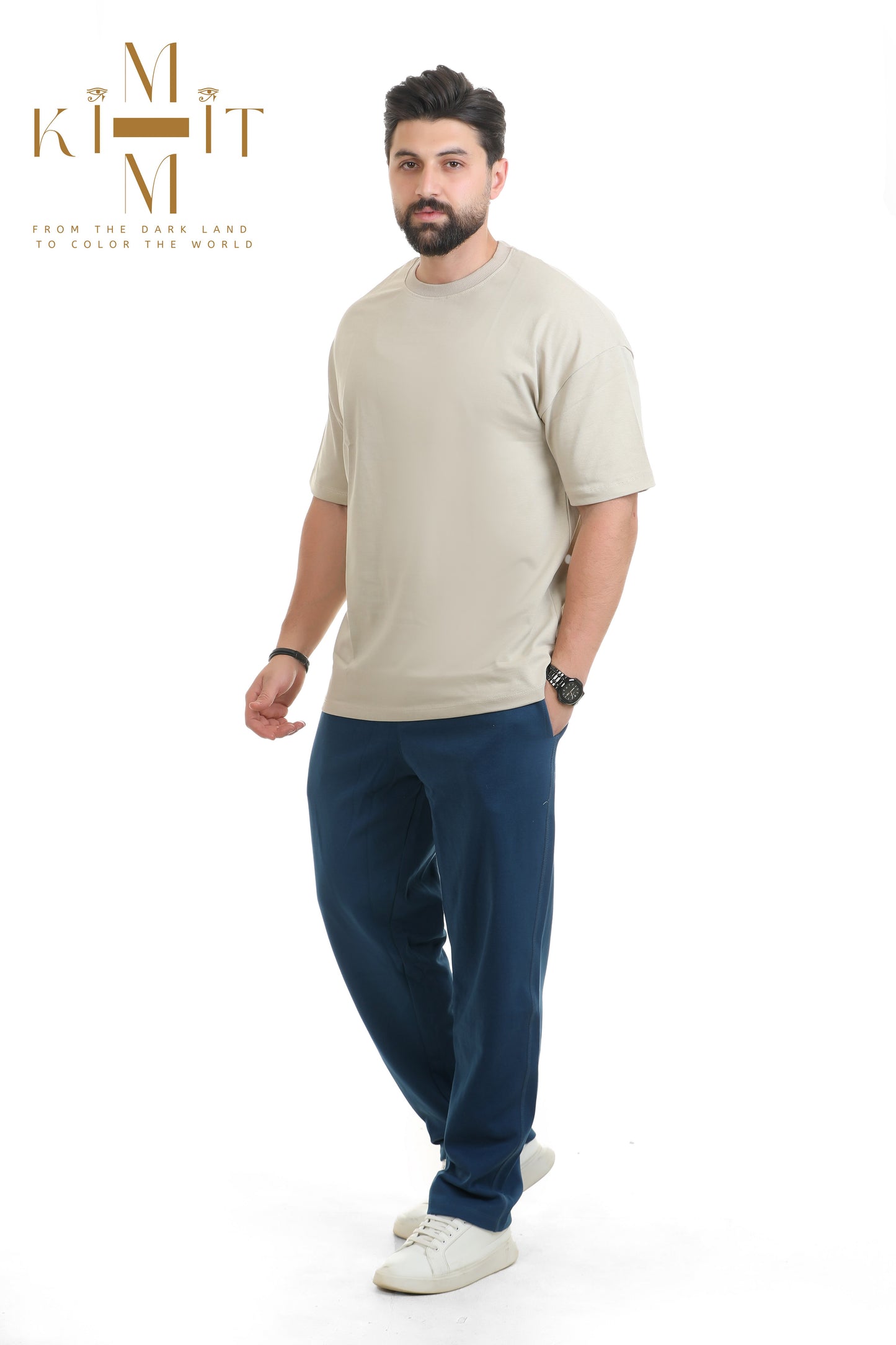 Set Plain (Off White Cream + Navy)