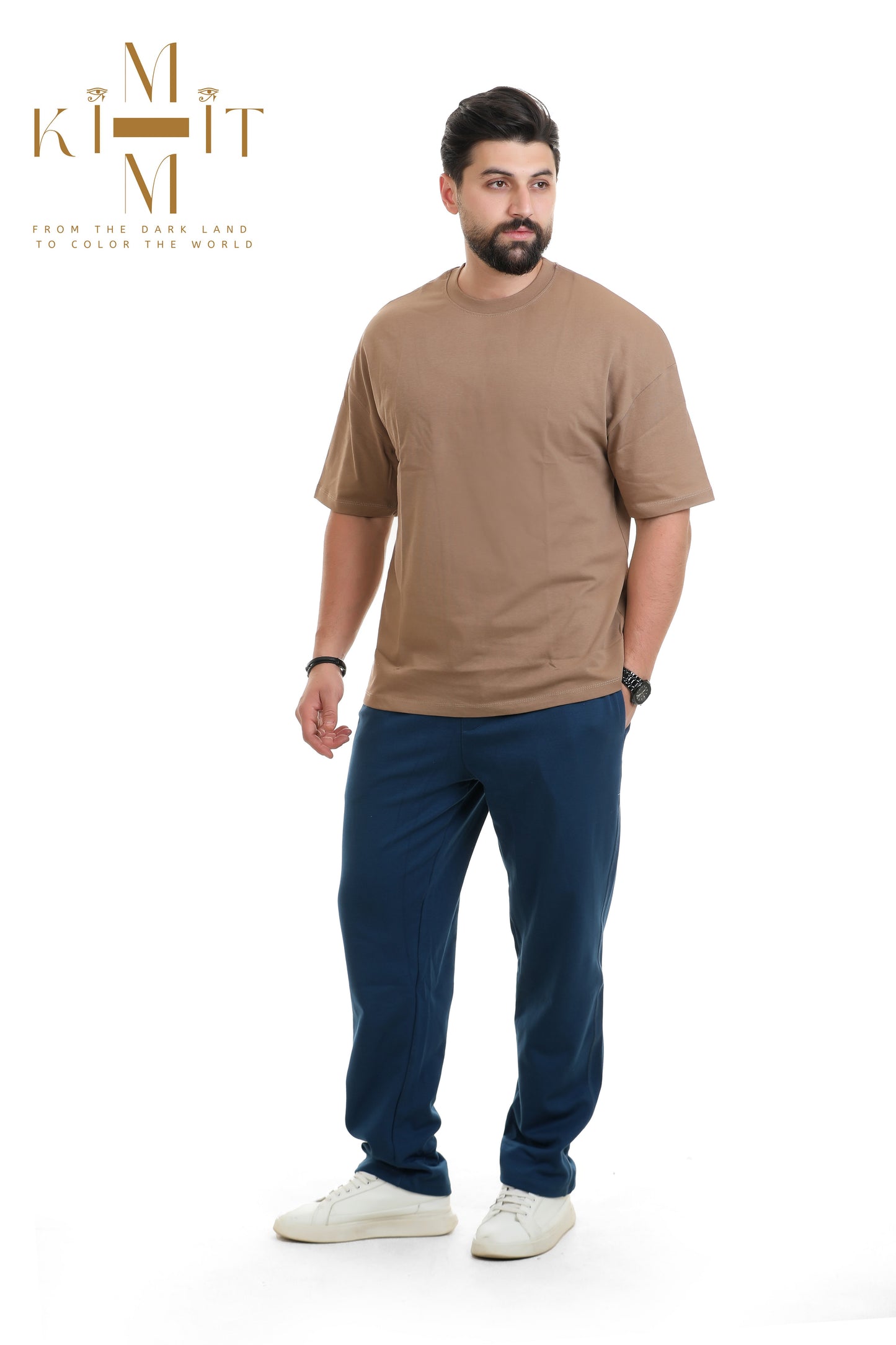 Set Plain (Pale Taupe + Navy)