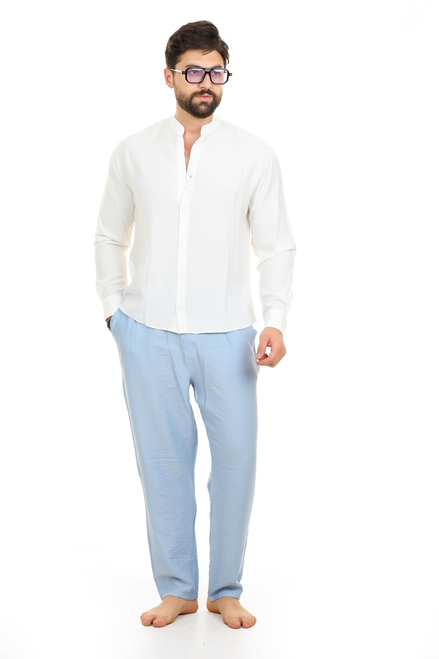 Set Kattan (White + Sky Blue)