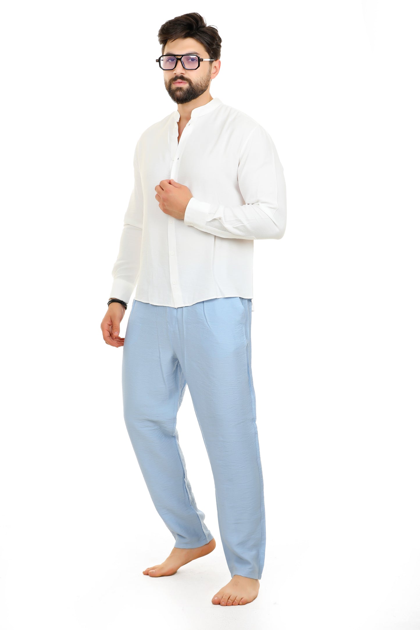 Set Kattan (White + Sky Blue)