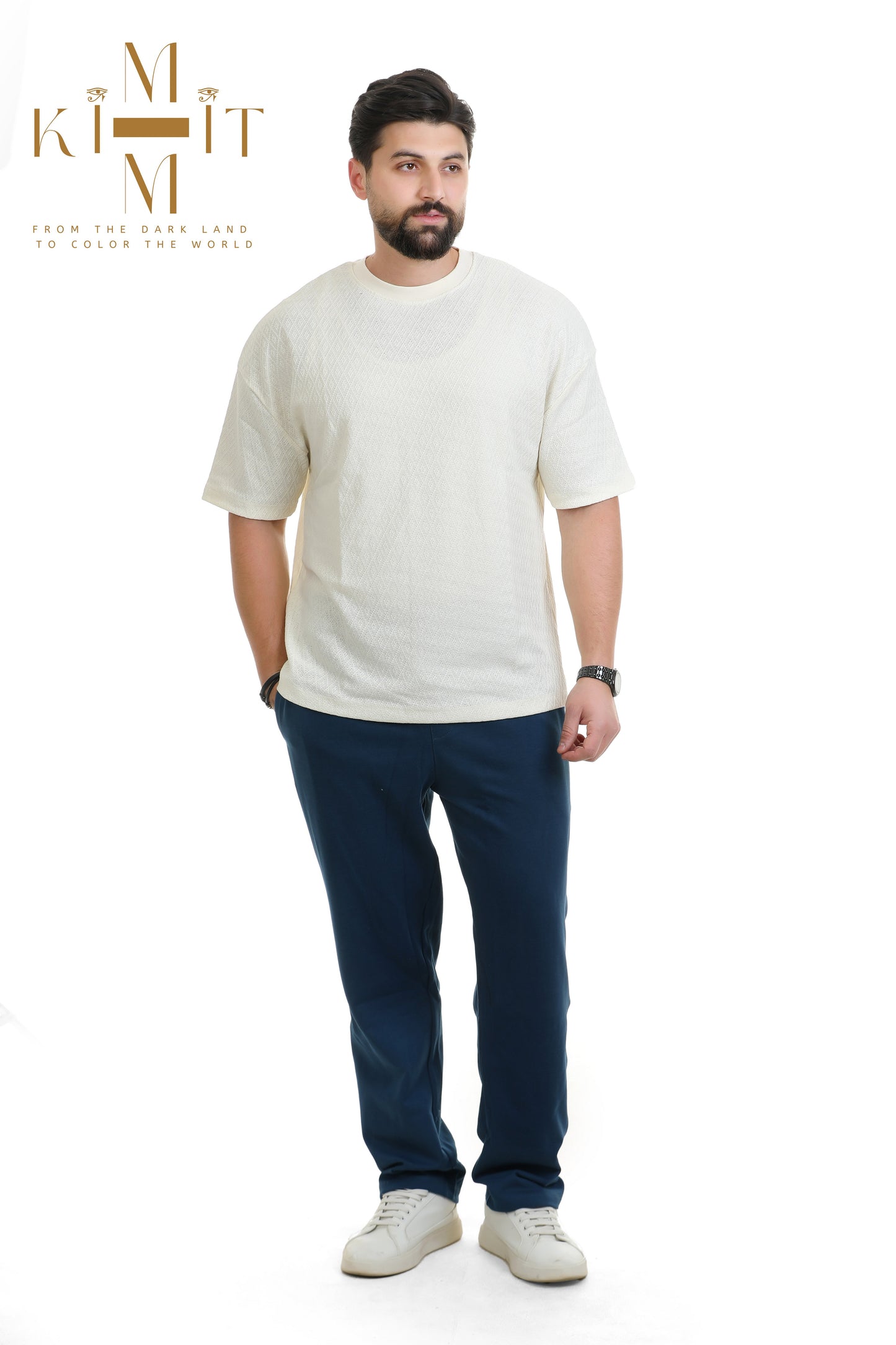 Set Ribbed (Off white + Navy)