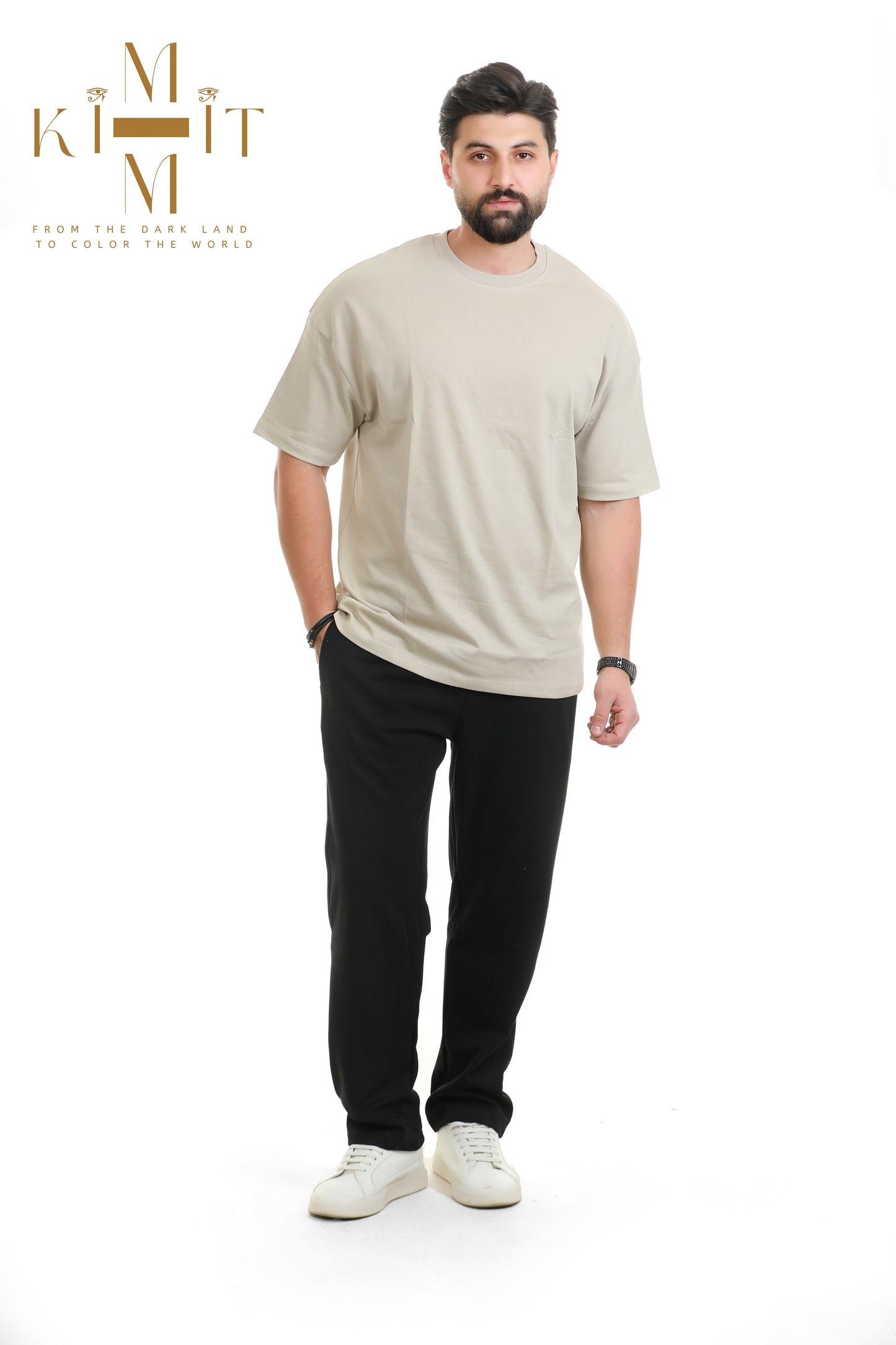 Set Plain (Off White Cream + Black)