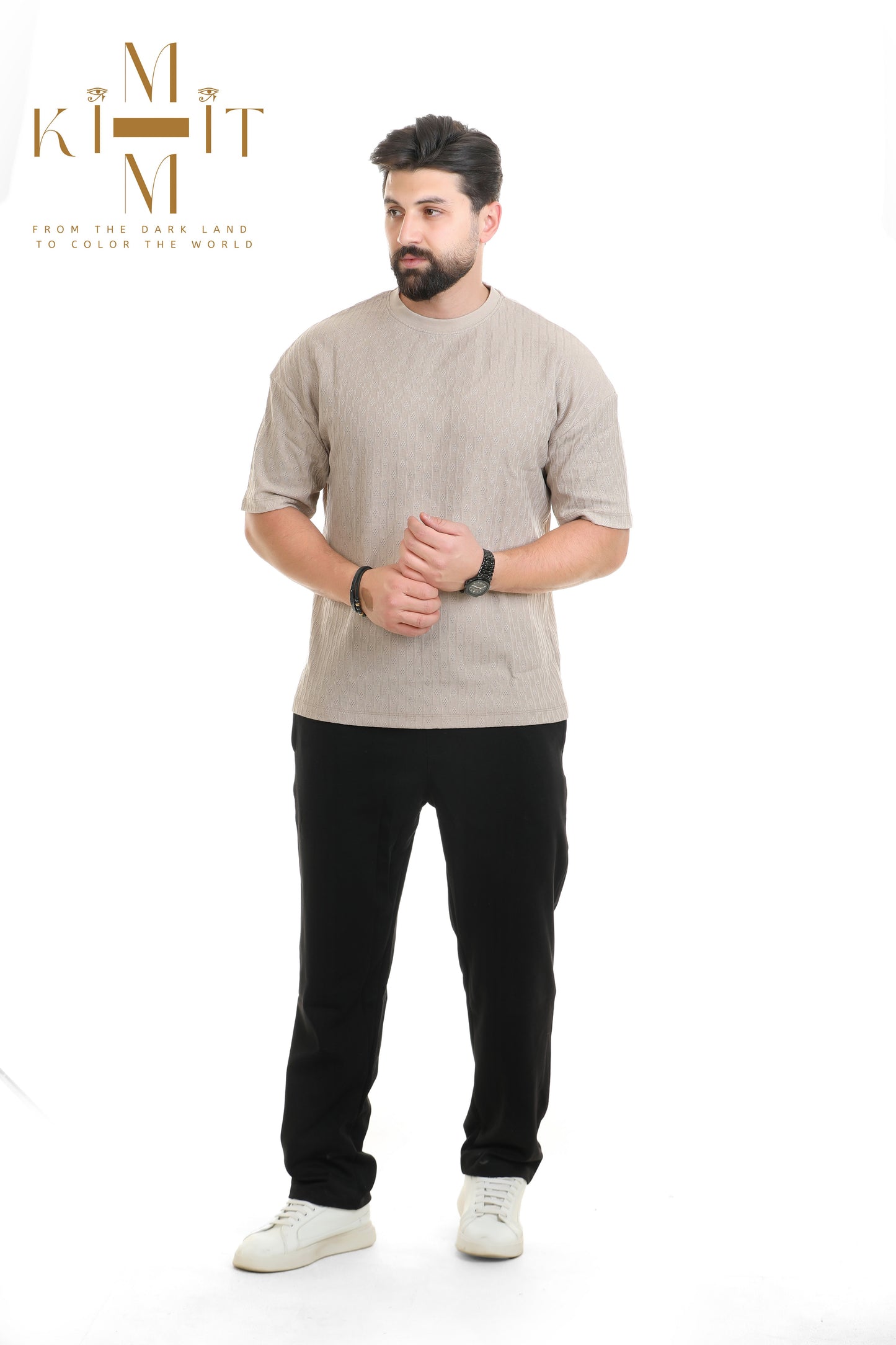 Set Ribbed (Off white cream + Black)