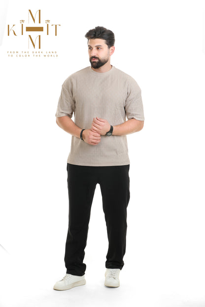 Set Ribbed (Off white cream + Black)