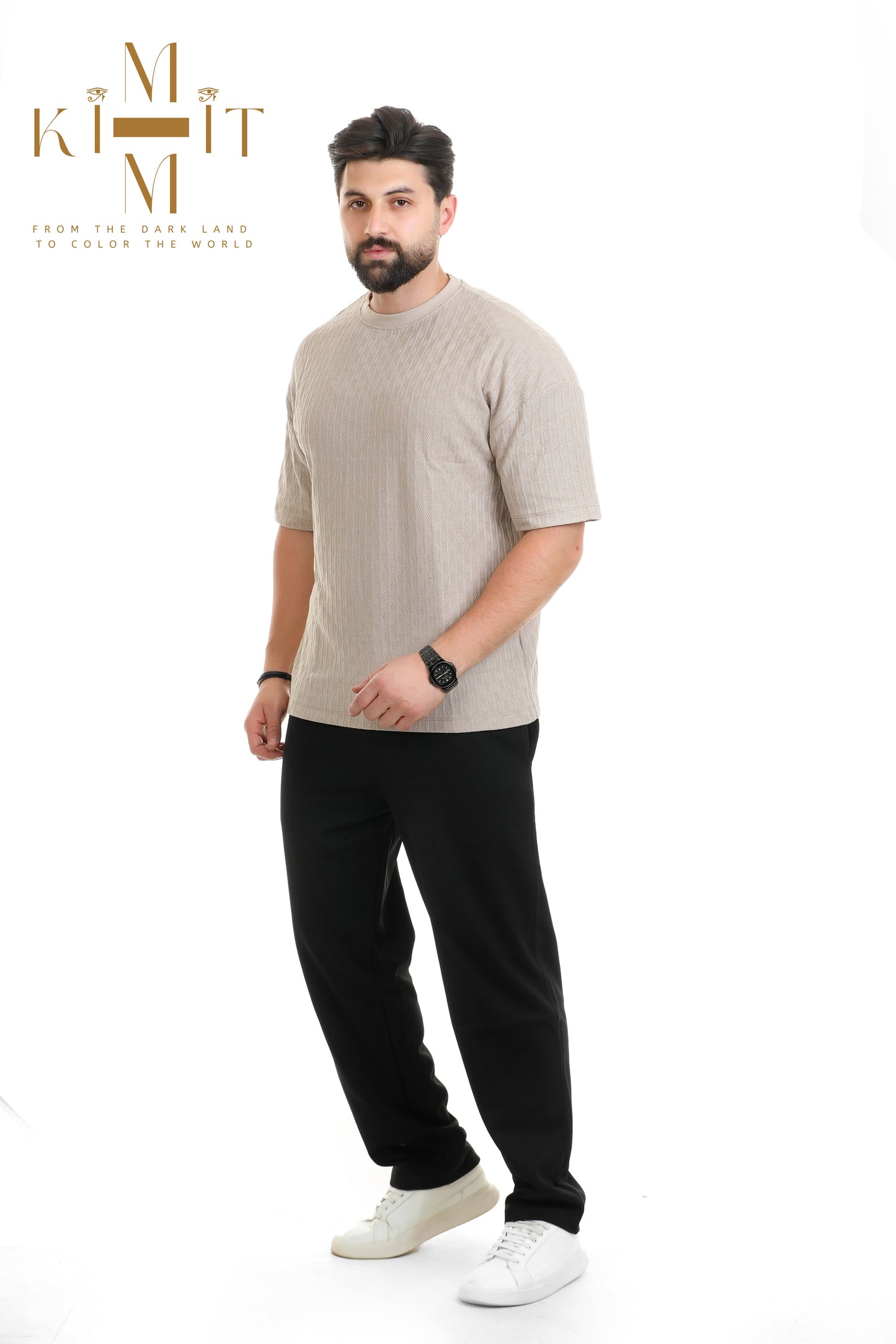 Set Ribbed (Off white cream + Black)