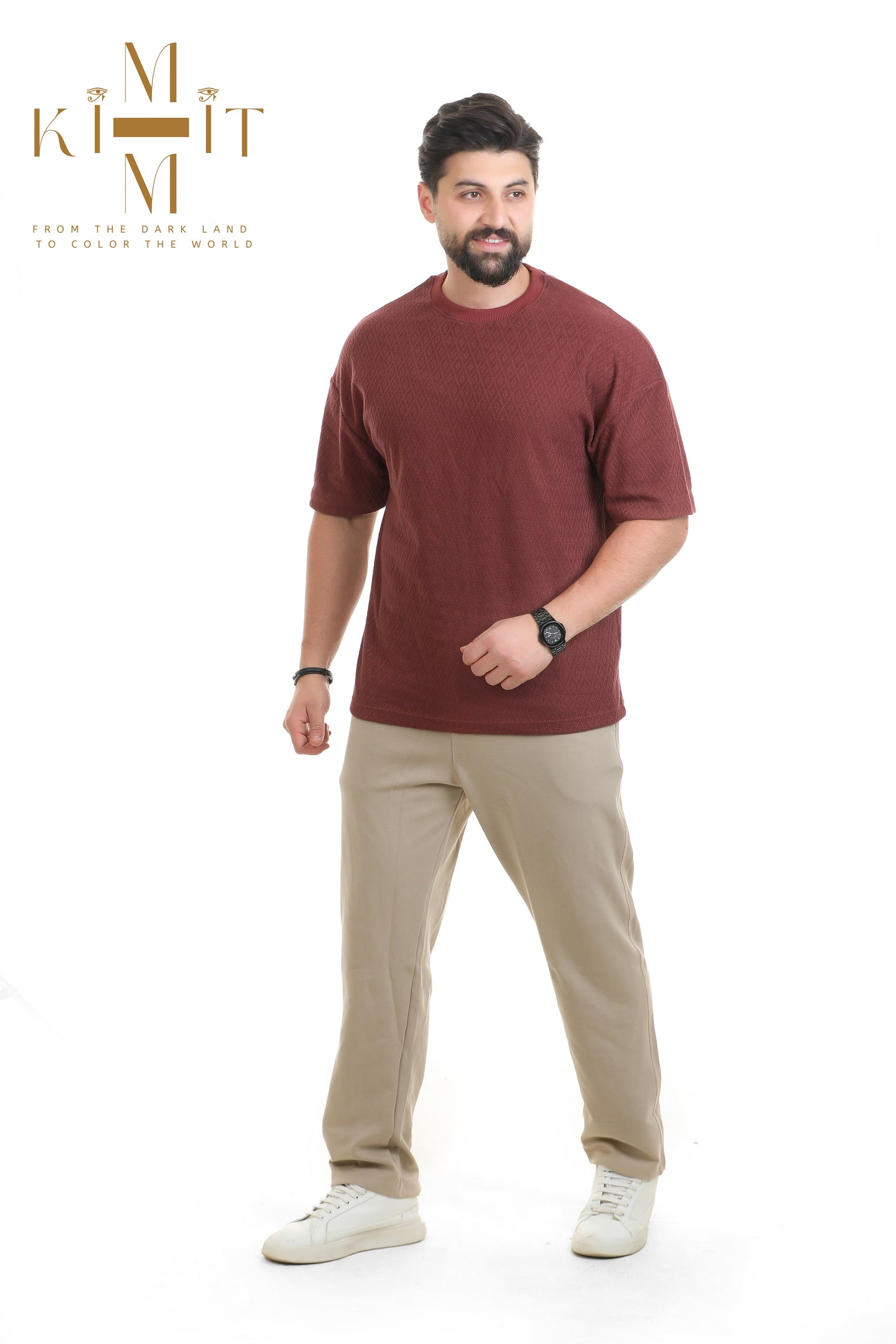 Set Ribbed (Burgundy + Beige)